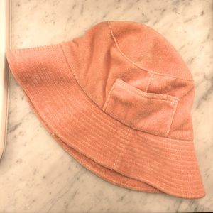 Lack of Color pink terry bucket hat